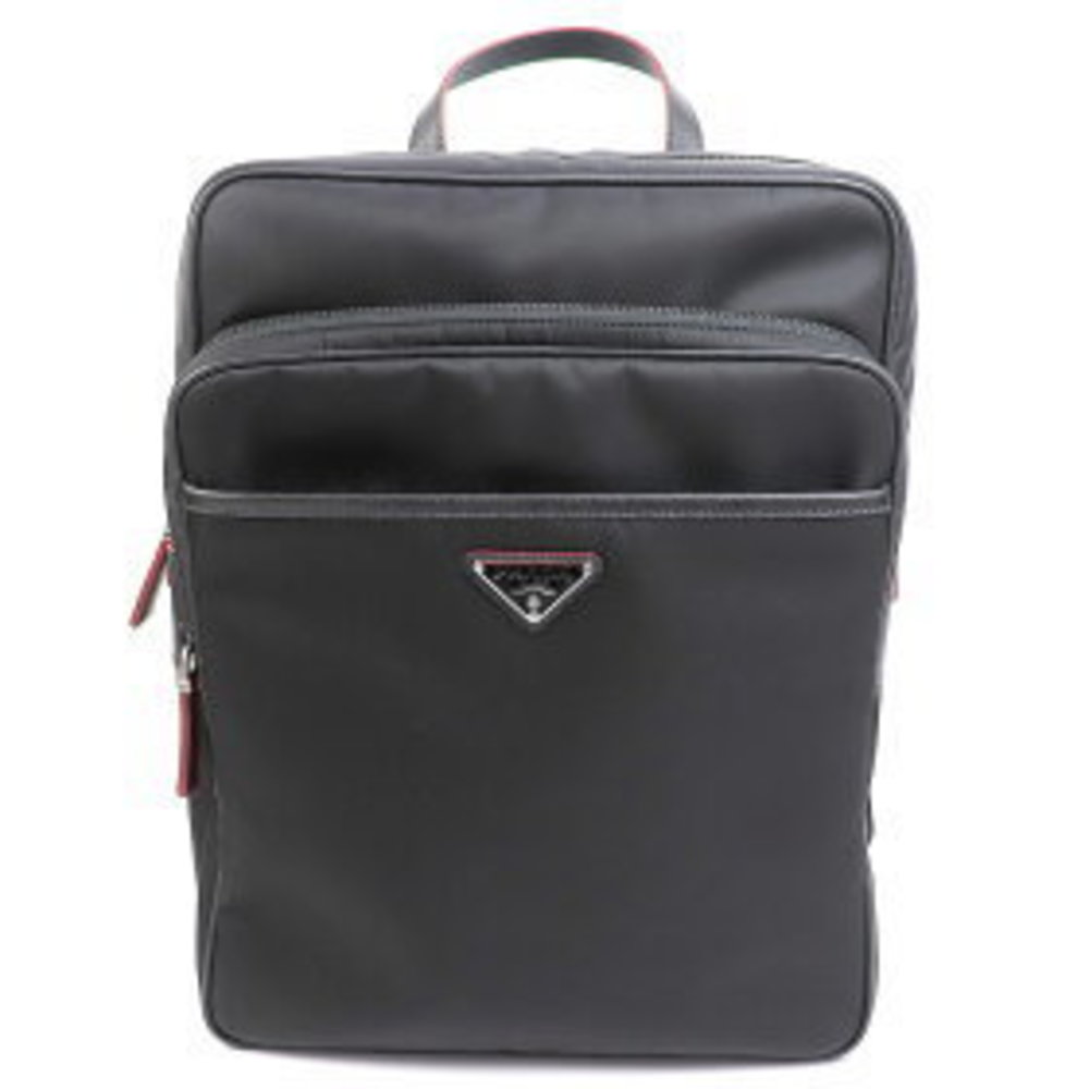 Prada Triangle Square Backpack Testo Nylon Saffia… - image 1